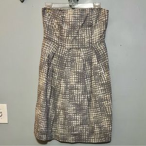 J. Crew 2 gray strapless dress with pockets